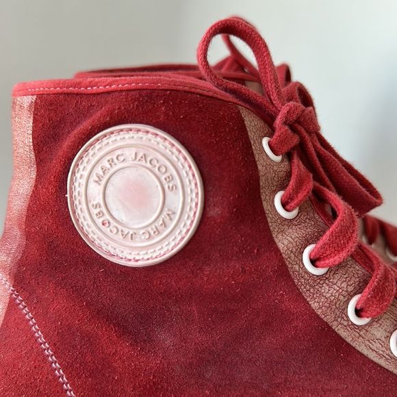 Marc Jacobs suede distressed sneakers size 9 pre owned - Picture 9 of 13